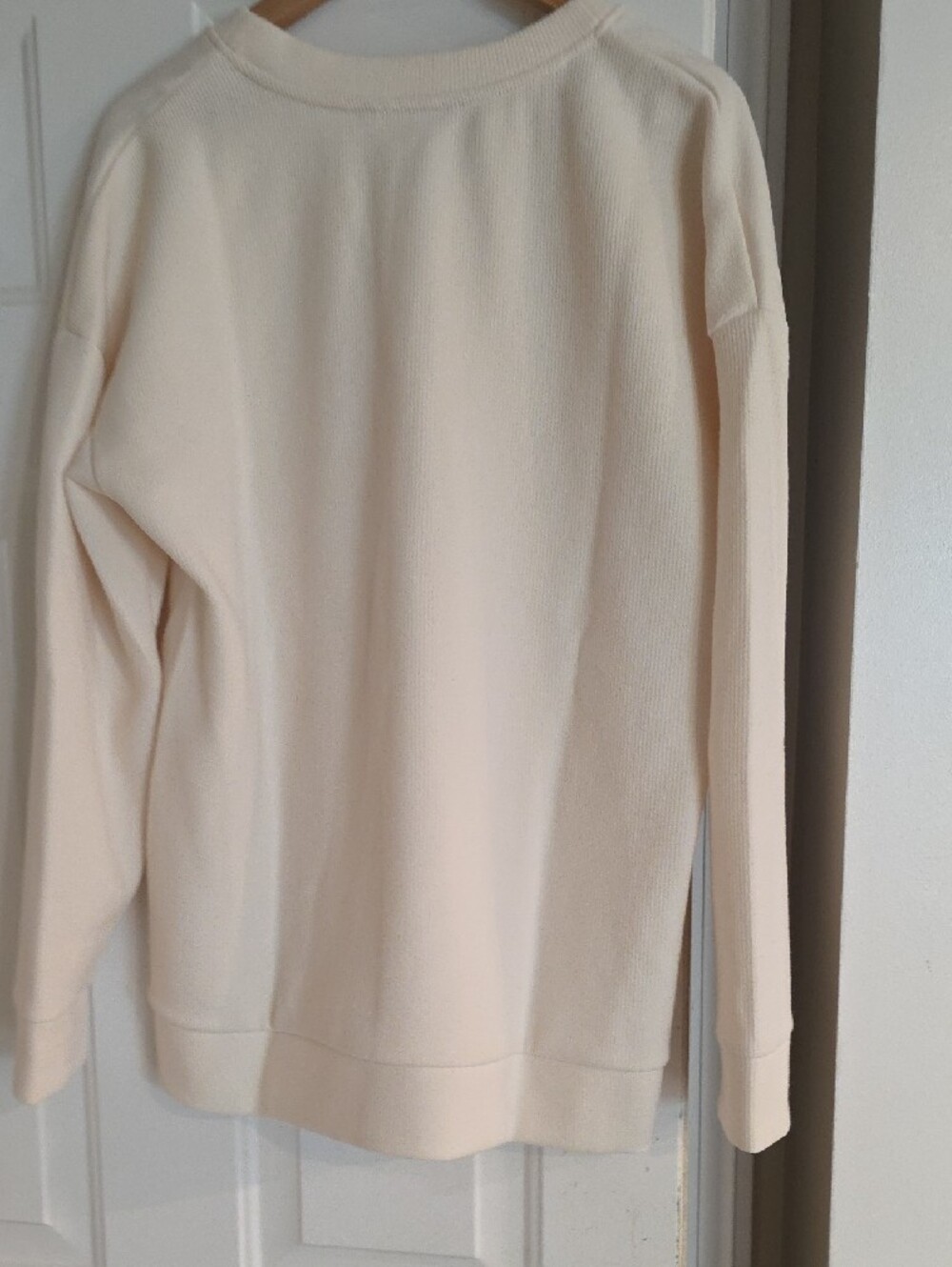 NWOT Marc New York Cream V-Neck Ribbed Pullover - Picture 3 of 3
